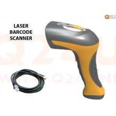 Laser Barcode scanner, geel / grijs, 60 cm. USB